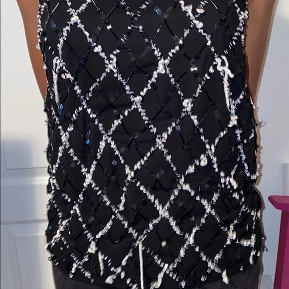 W118 Walter baker black sequin sheer cami - Picture 2 of 14